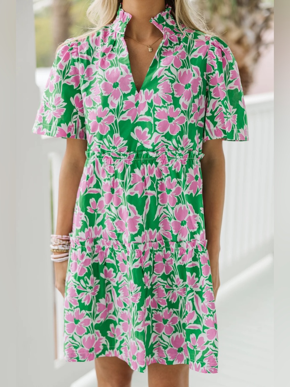 Pinch: Keep Your Plans Green Floral Dress Small